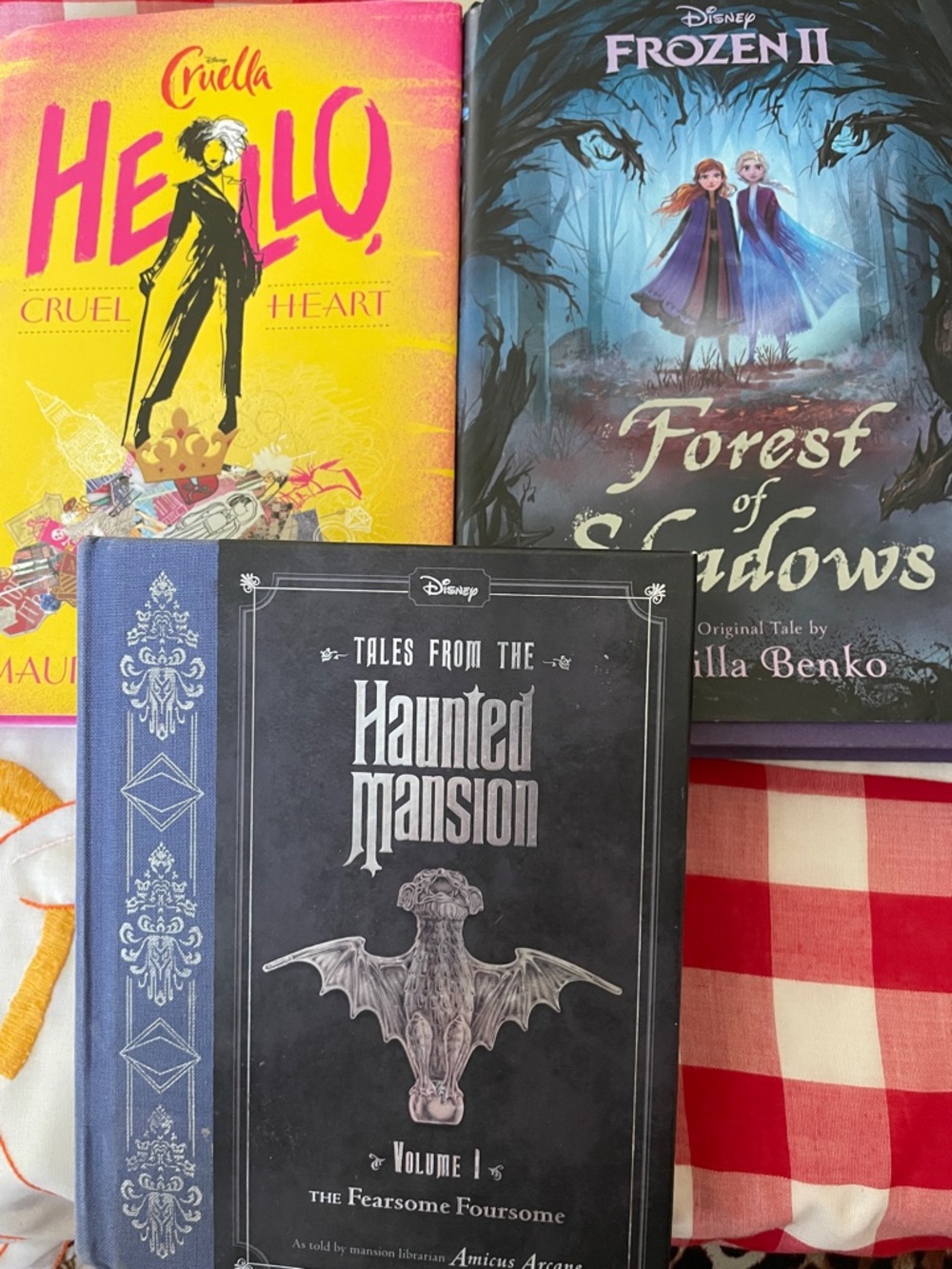 Three Disney Hardback Chapter Books Cruella, Haunted Mansion, Frozen II